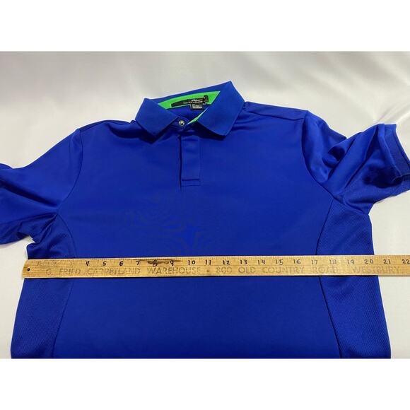 RLX Ralph Lauren Polo Shirt Small Blue Green Accents Performance Golf Activewear - Picture 5 of 10
